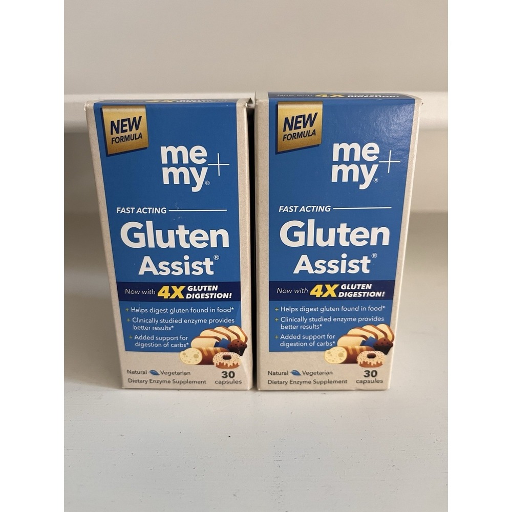 New! Set Of 2 Me + My Fast Acting Gluten Assist 30 Capsules‎ Exp 9/26